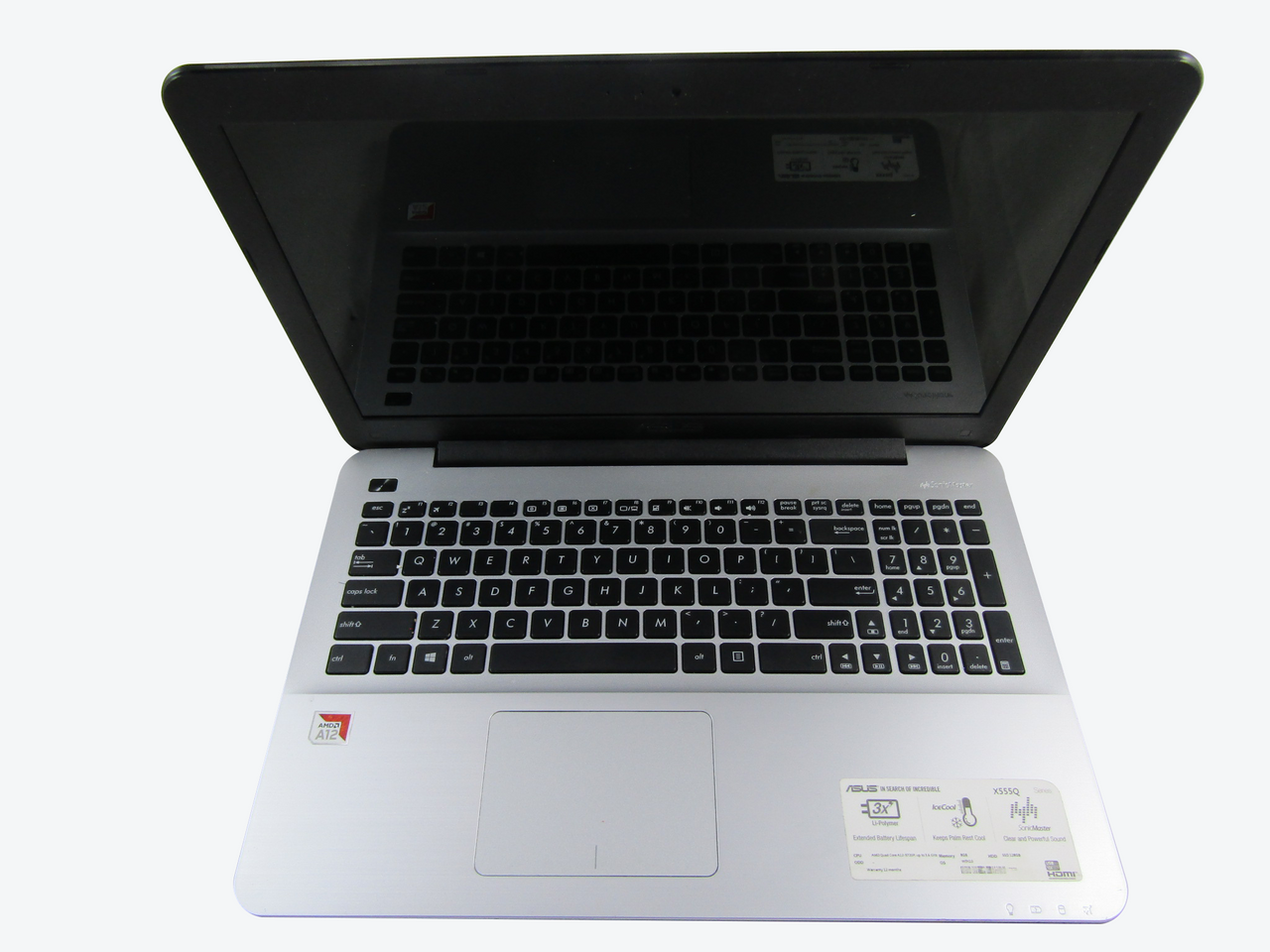ASUS X555QA-CBA12A 15.6" Laptop AMD A12-Series 8GB Memory AMD Radeon R7 128GB SSD Matte Silver VG