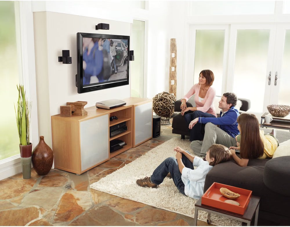 Bose Lifestyle T20 5.1 surround sound system installed in living room