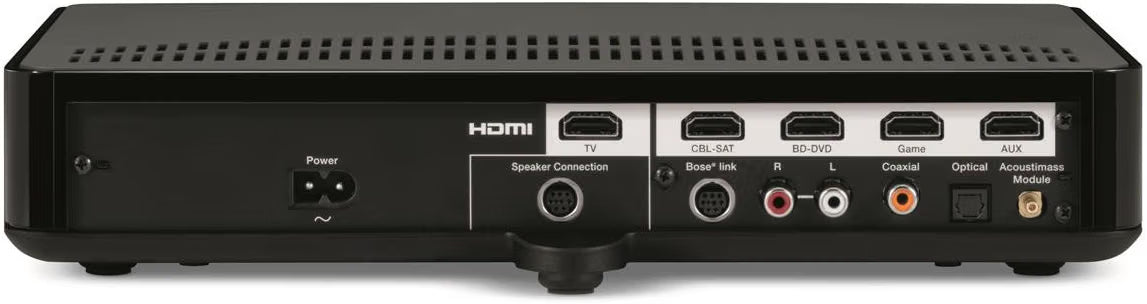 Bose SoundTouch 130 AV130 rear HDMI optical coaxial and Acoustimass connections