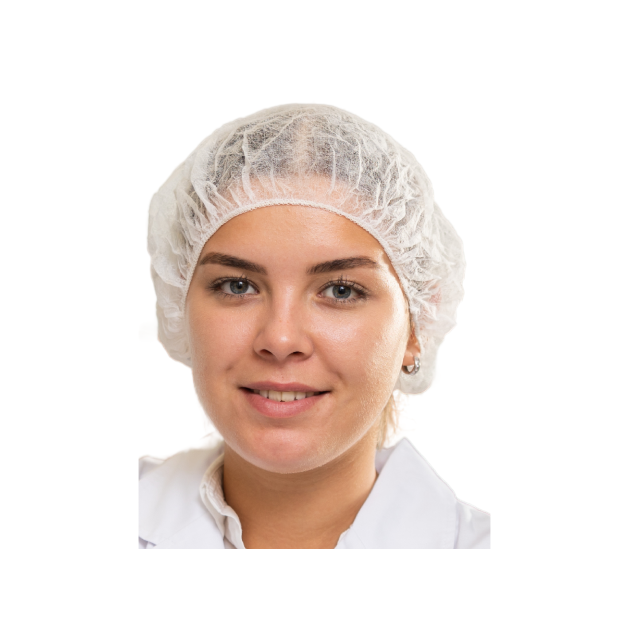 White 24" Spunbonded Polypropylene Bouffant Caps ~ WBQ24