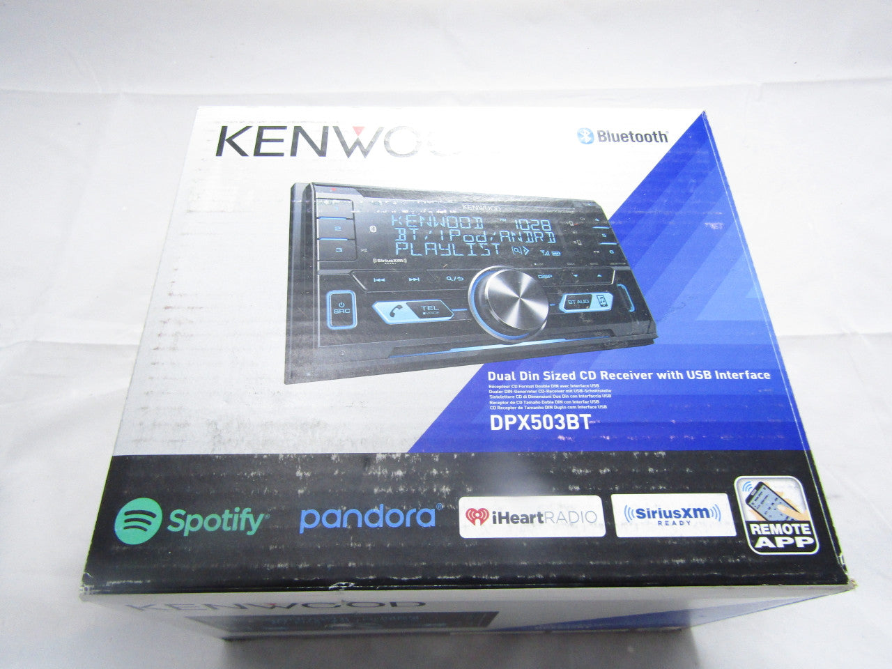 Kenwood DPX503BT Double DIN Bluetooth CD AM/FM USB Car Audio Receiver LN