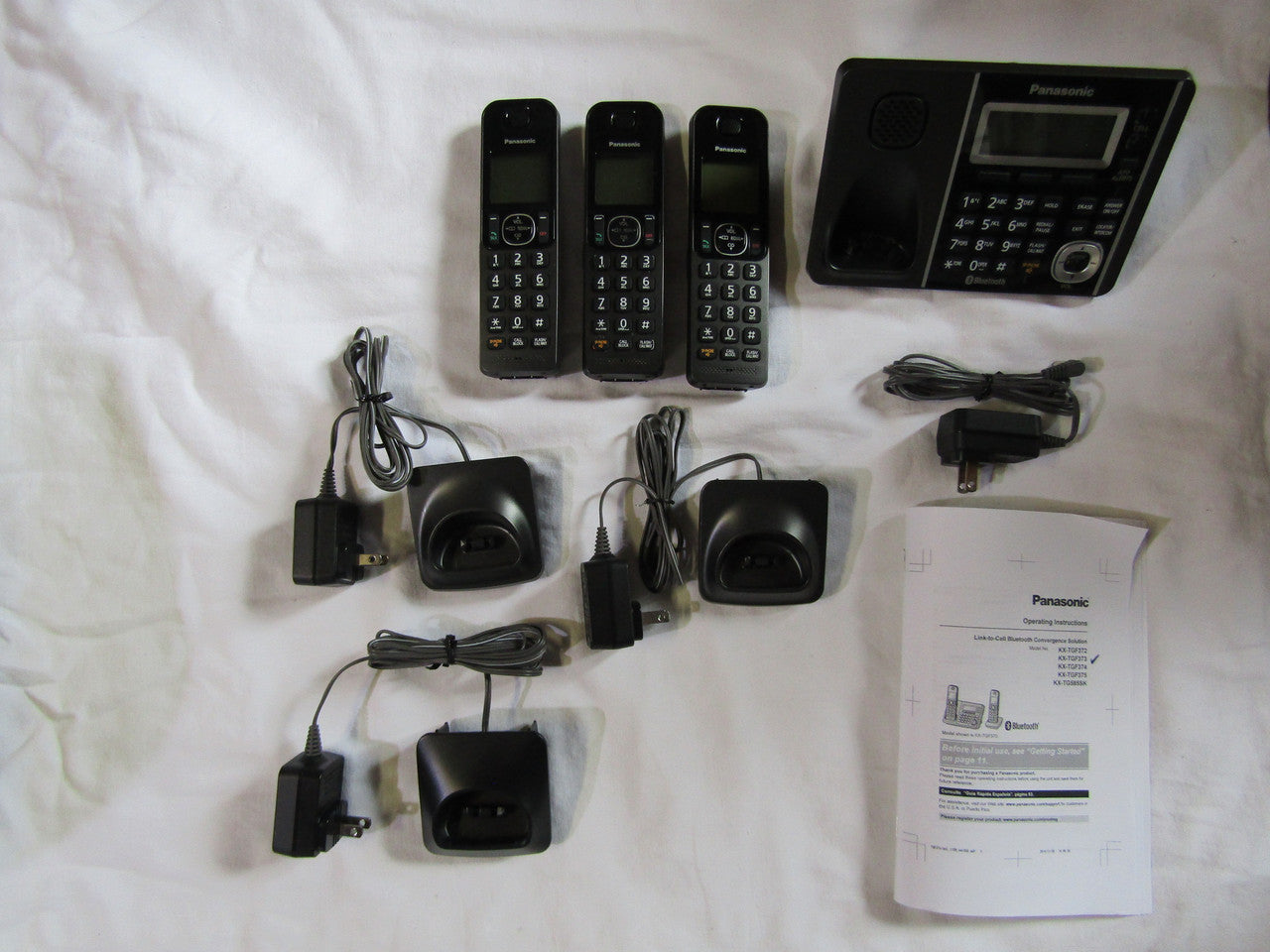 Panasonic KX-TGF373S DECT 3-Handset Landline Telephone G