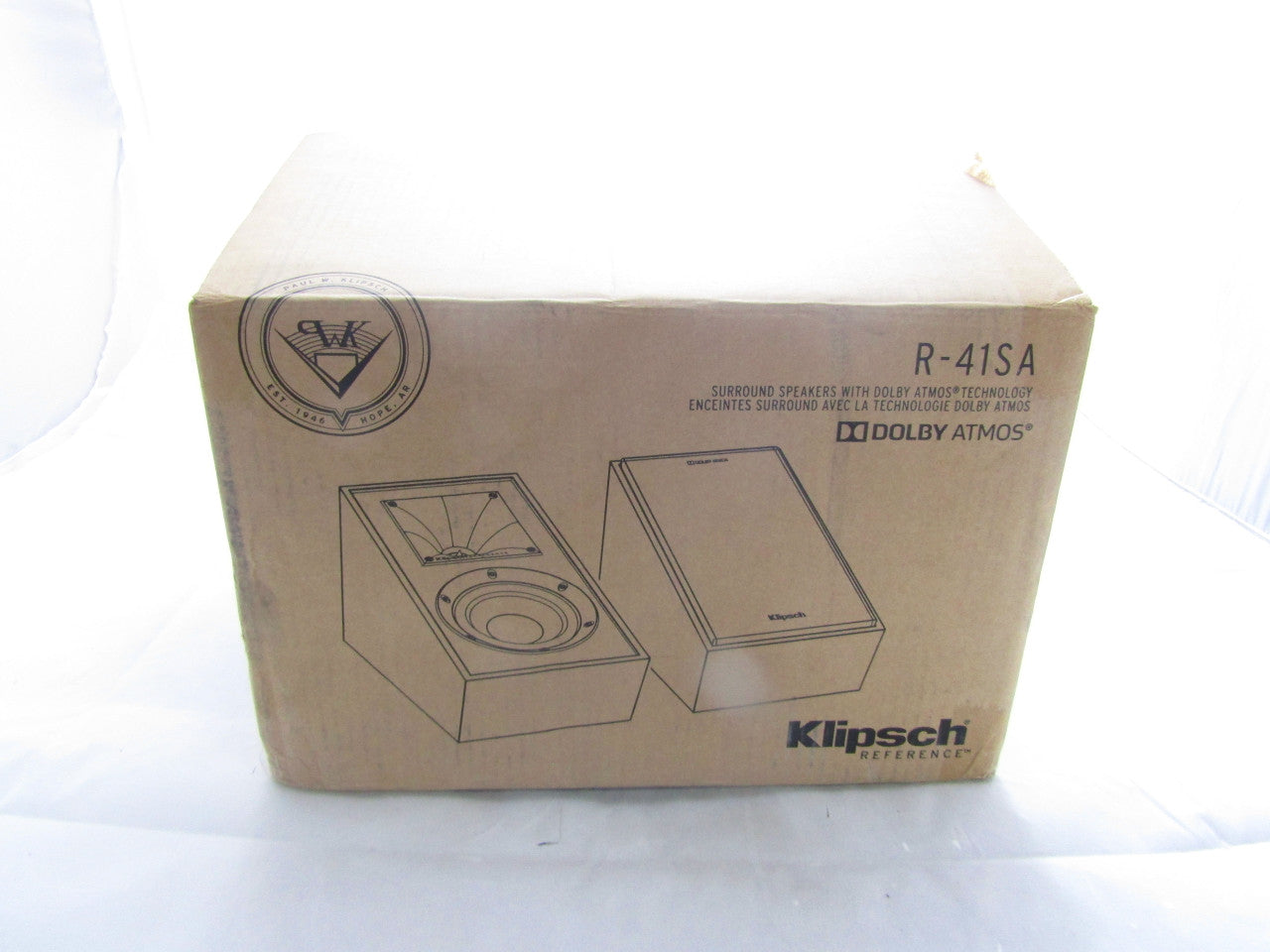 Klipsch R-41SA Powerful Detailed Home Speaker Set of 2 Black LN
