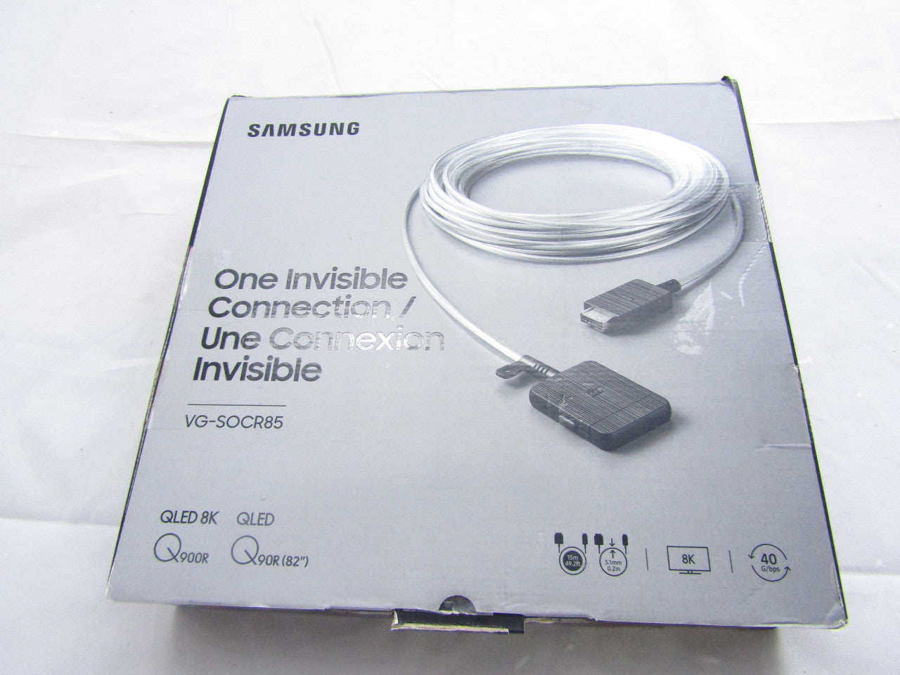 Samsung vg-socr85/za  15m One Invisible Connection Cable for QLED 4K & 8K TVs , White LN
