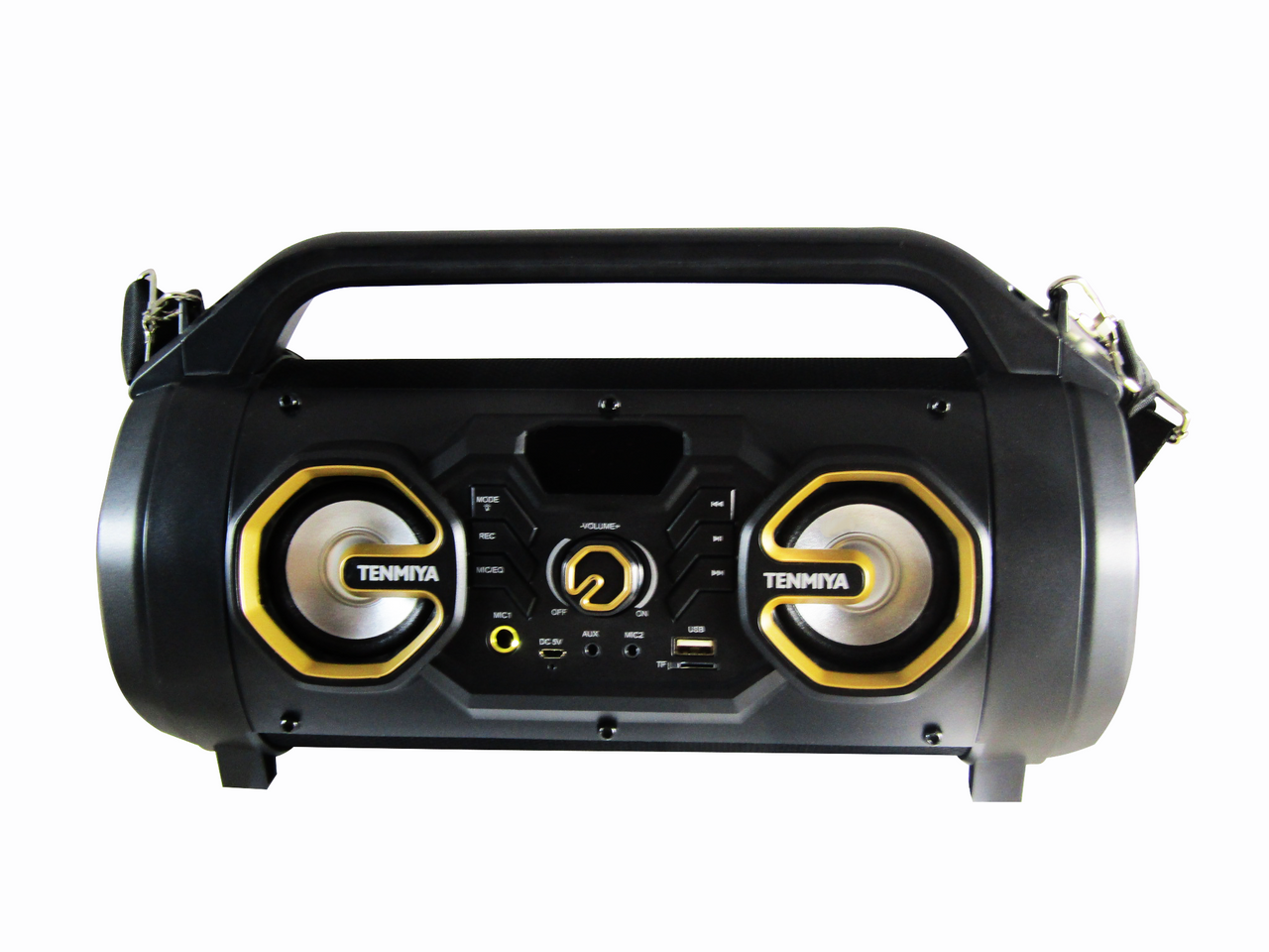 TENMIYA Bluetooth Speakers, 30W Portable Bluetooth Boombox with Subwoofer, FM Radio, RGB Colorful Lights, EQ, Stereo Sound, Booming Bass, 10H Playtime Wireless Outdoor Speaker for Home, Party, Camping, Travel VG