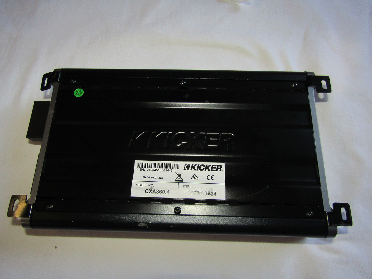 KICKER 46CXA3604 360W Class AB Bridgeable Multichannel Amplifier with Variable Crossovers Black VG