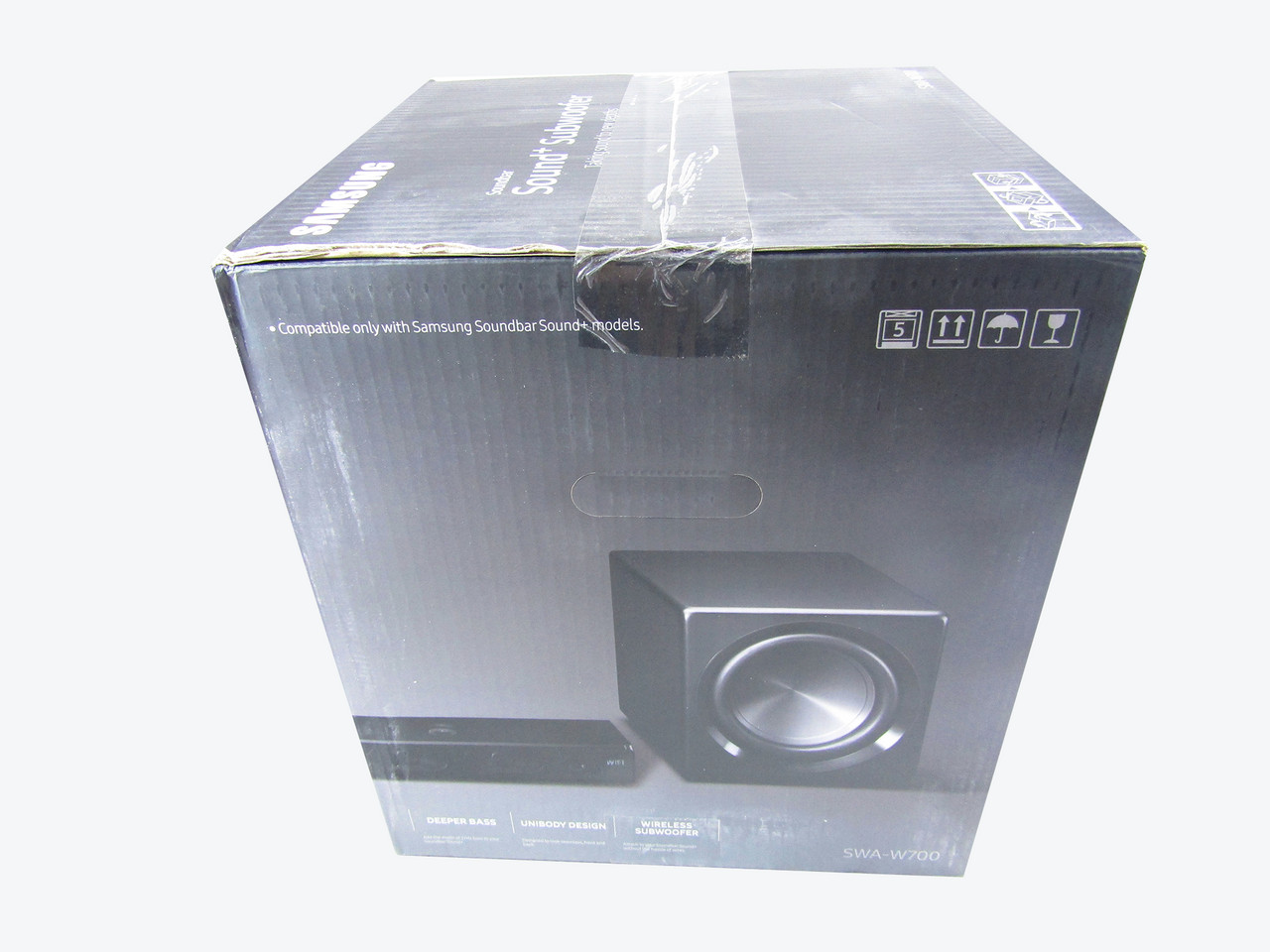 Samsung Sound+ SWA-W700 Wireless Subwoofer, Front Firing Design with 10-Inch Driver, Ultra-Deep 27Hz Bass, Pairs Automatically with Sound+ Soundbars