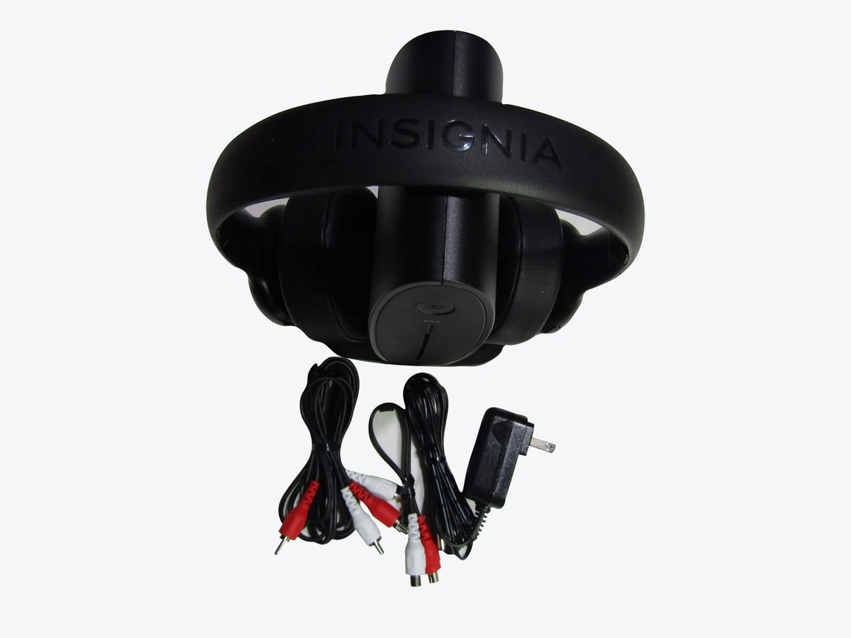 Insignia - NS-HAWHP2 RF Wireless Over-The-Ear Headphones - Black VG