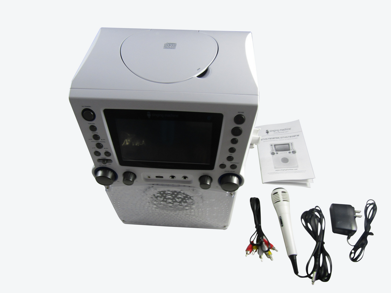 Singing Machine STVG785BTW Bluetooth Karaoke System White VG
