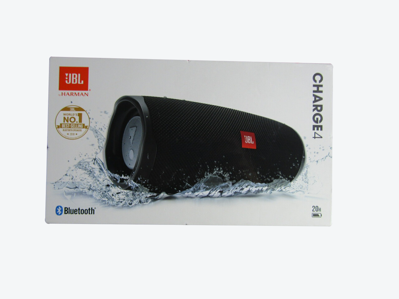 JBL Charge 4 Waterproof Portable Bluetooth Speaker with 20 Hour Battery - Black