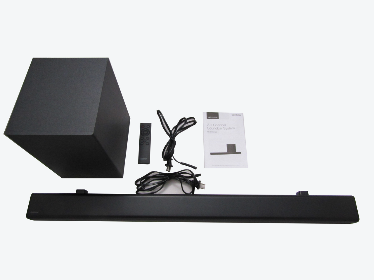 Insignia NS-SBAR21F20-2.1-Channel 80W Soundbar System with Wireless Subwoofer - Black LN