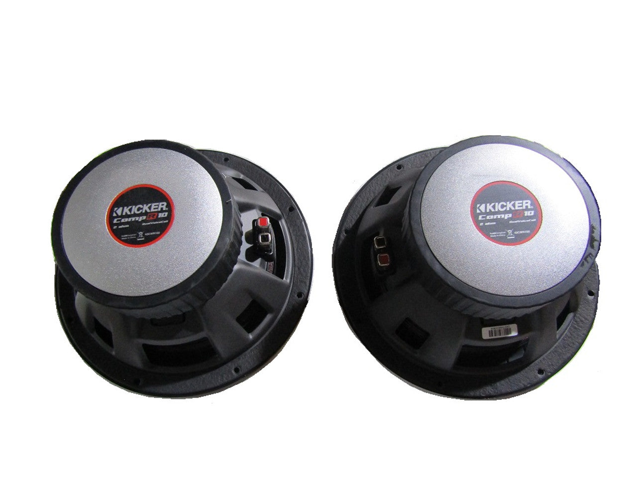 Kicker CompR 10-Inch Subwoofer is a 2O dual voice coil design Black Pair VG