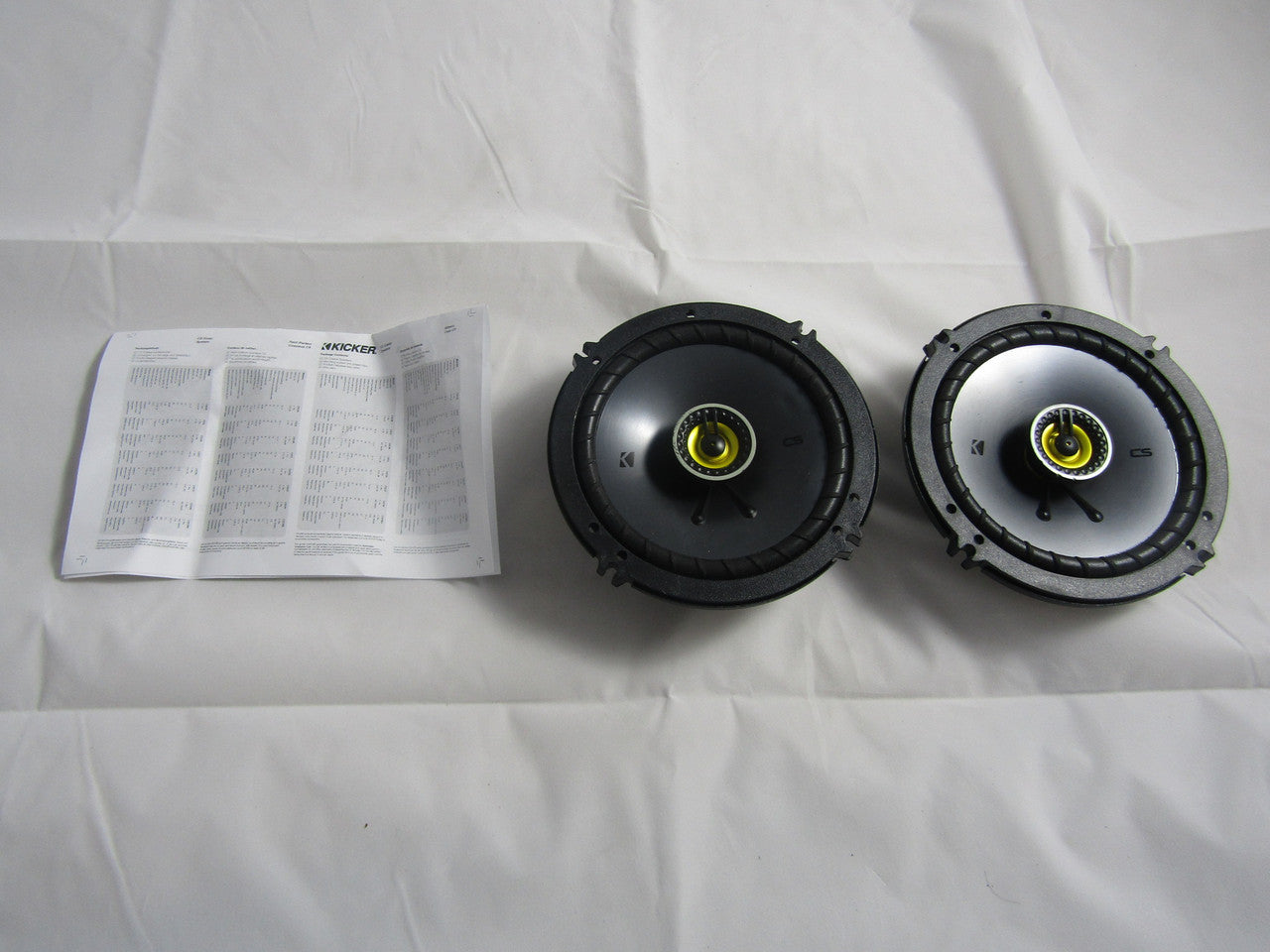 Kicker CSC65 6.5" 2 Way 300W 4 Ohm Coaxial Car Audio Speakers, Pair VG
