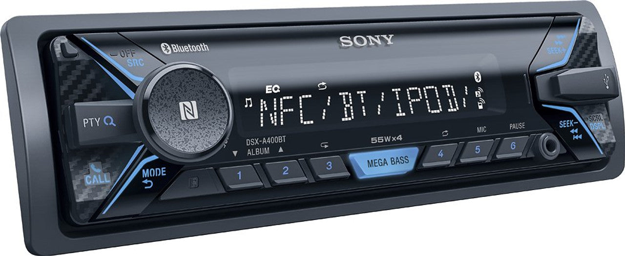 Sony DSX-A400BT Android Apple iPod Ready In-Dash Digital Media Receiver Black