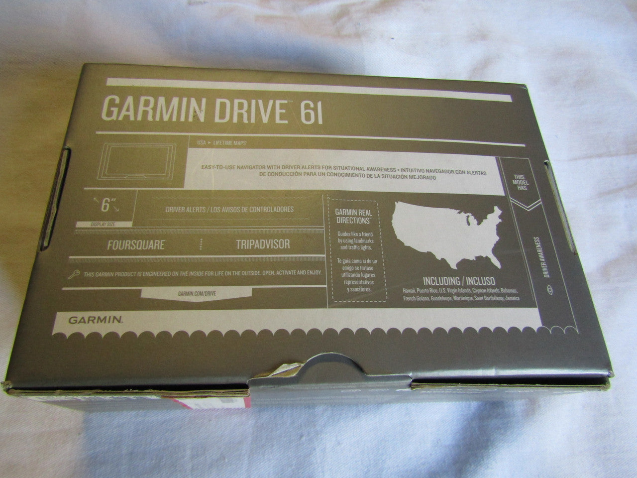 Garmin Drive 61 USA LM GPS Navigator System with Lifetime Maps, Spoken Turn-By-Turn Directions, Direct Access, Driver Alerts, TripAdvisor and Foursquare Data