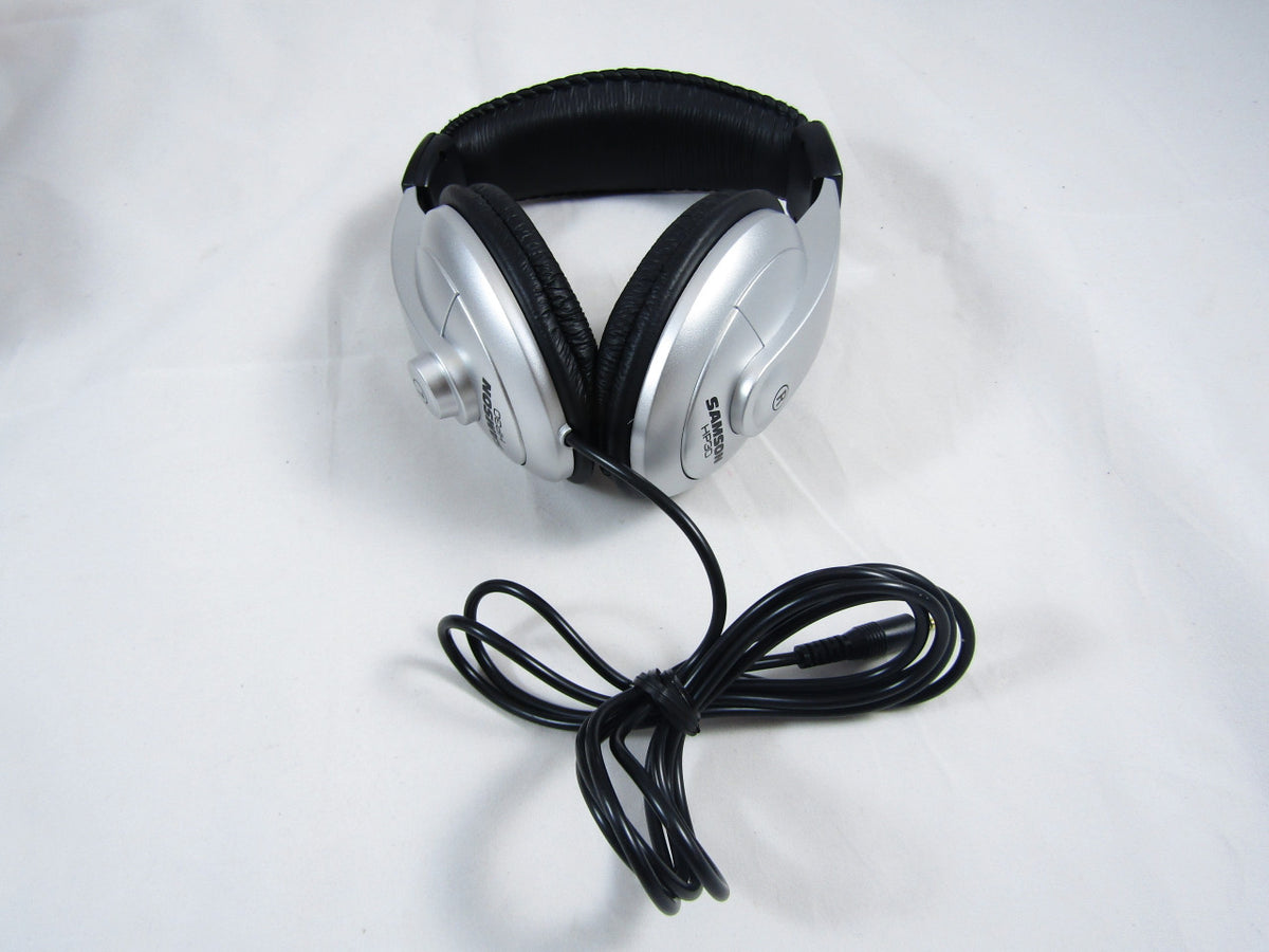 Samson HP30 Stereo Headphones Silver VG