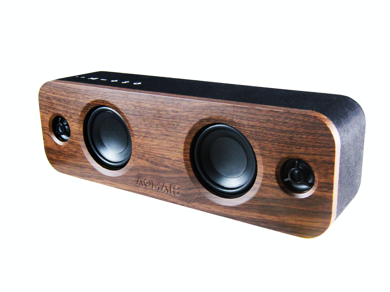 AOMAIS LIFE 30W Bluetooth Speakers Loud Walnut Wood Home Audio Wireless Speaker with Super Bass, 3EQ Modes for Home, Outdoors Party VG