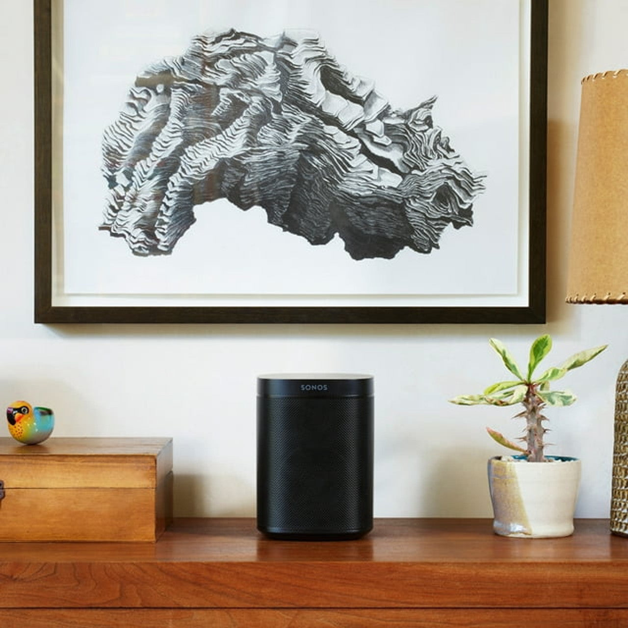 Sonos - One (Gen 2) Smart Speaker with Voice Control built-in - Black