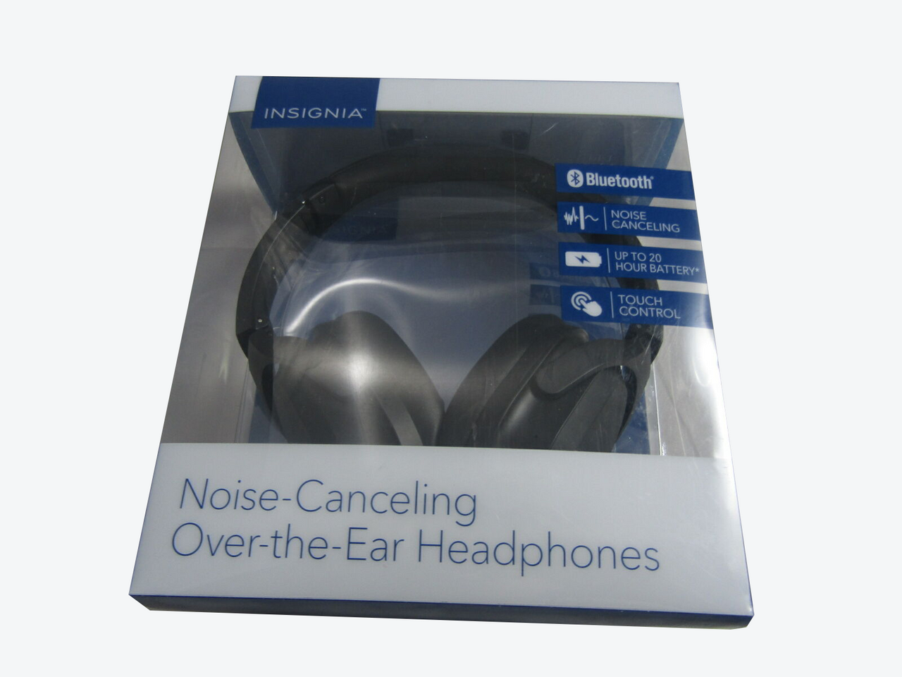 Insignia NS-AHBTOENC Wireless Noise Canceling Over-The-Ear Headphones - Black LN