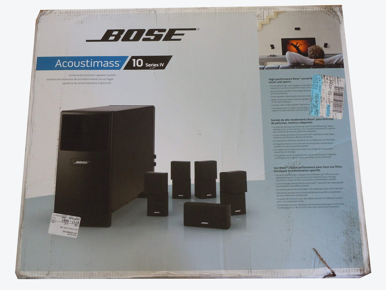 Bose Acoustimass 10 Series IV Home Entertainment Speaker System (Black) LN
