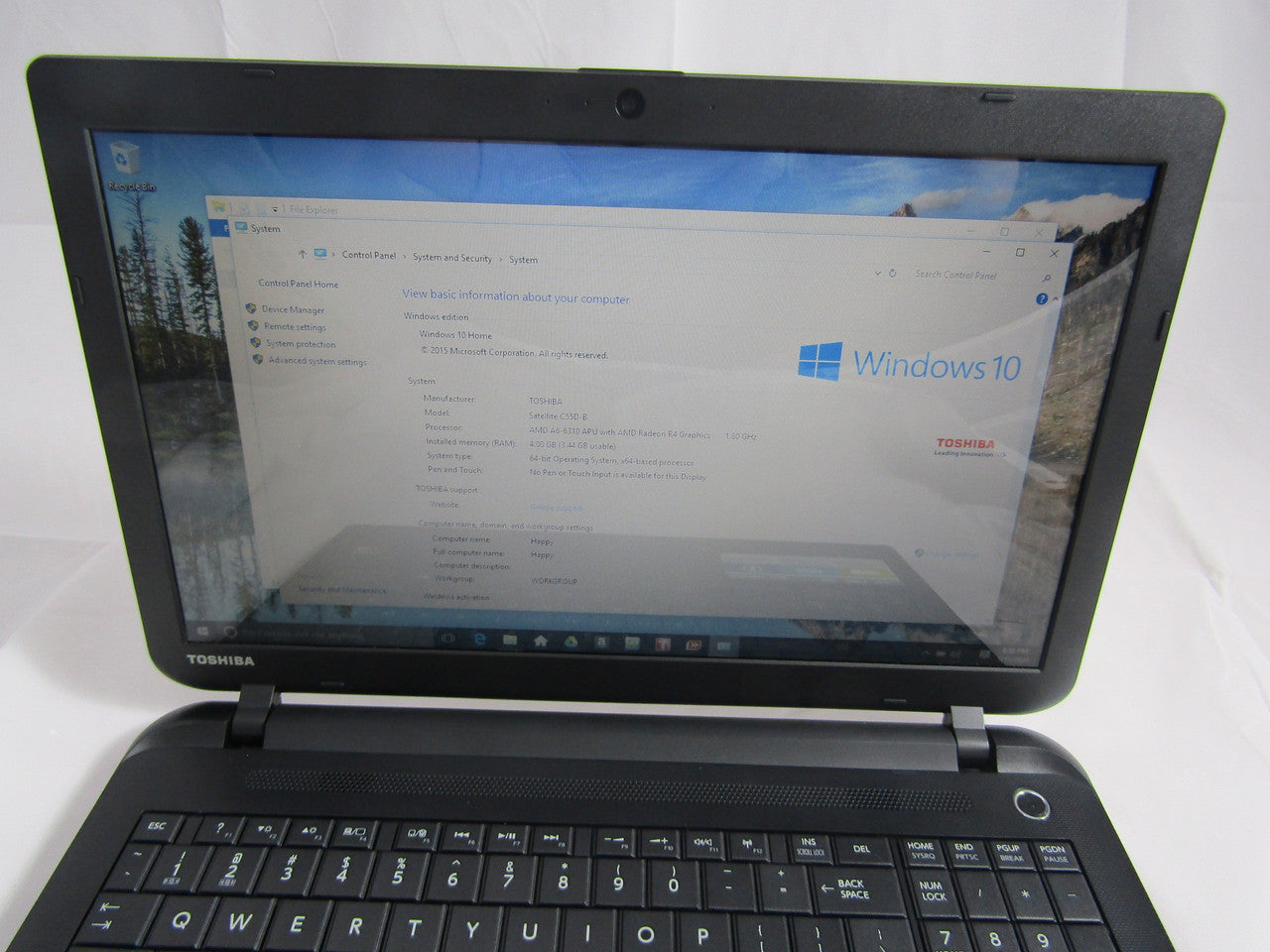 Toshiba Satellite 15.6" Laptop AMD A6-Series 4GB Memory 750GB Hard Drive Jet Black C55D-B5219 VG