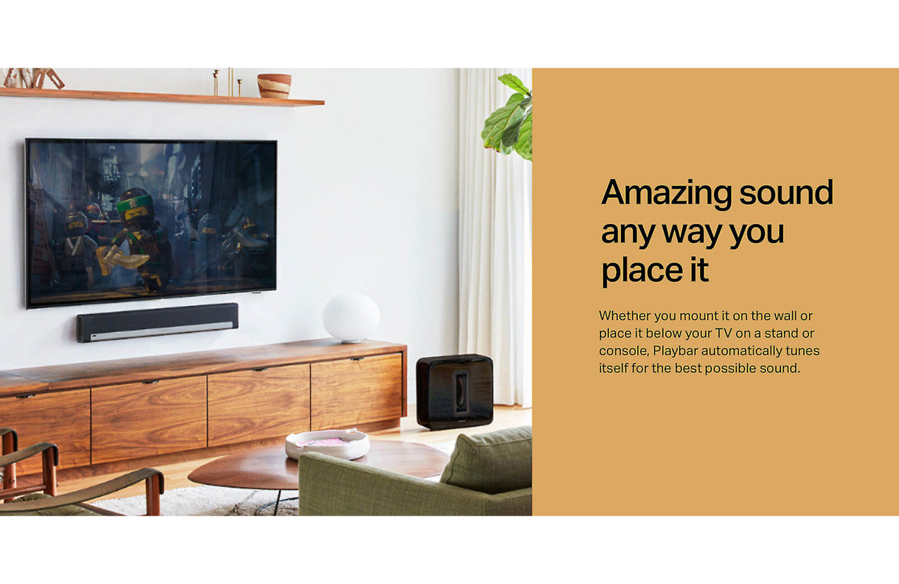 Sonos PLAYBAR Gen 2 Soundbar Wireless Speaker PBAR1US1BLK VG