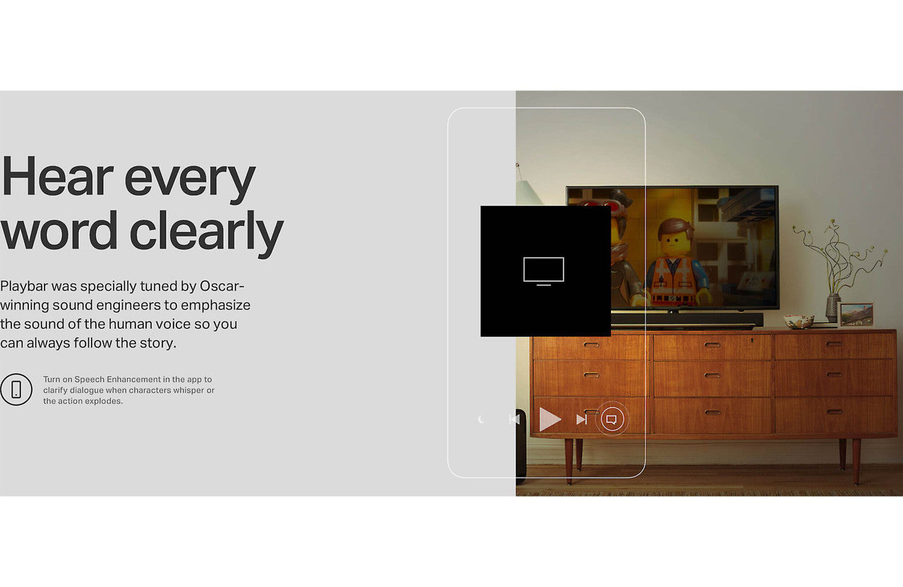 Sonos PLAYBAR Gen 2 Soundbar Wireless Speaker PBAR1US1BLK VG