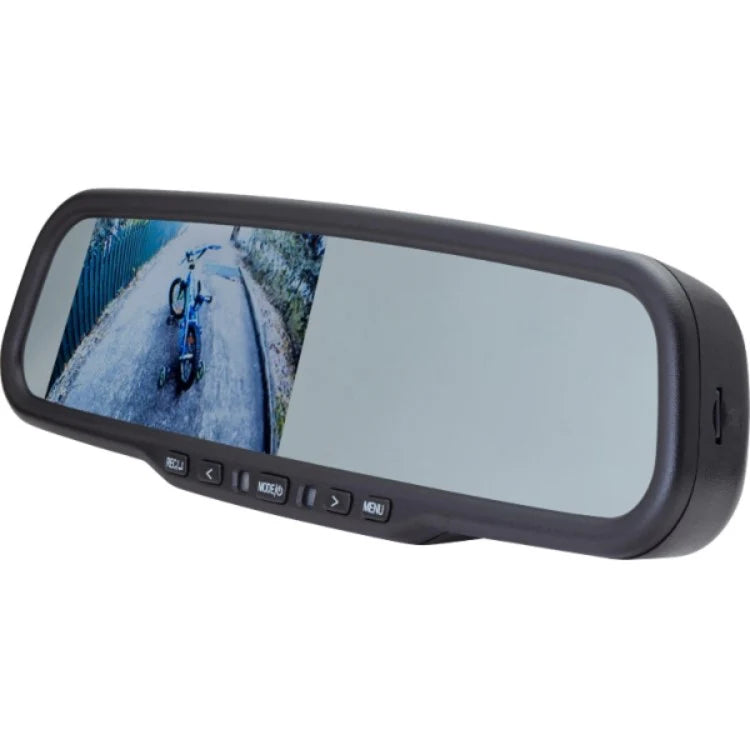 EchoMaster Universal Rearview Mirror Replacement with 4.3" Monitor & DVR Mirror Image Camera, (MM-4320-DVR) LN