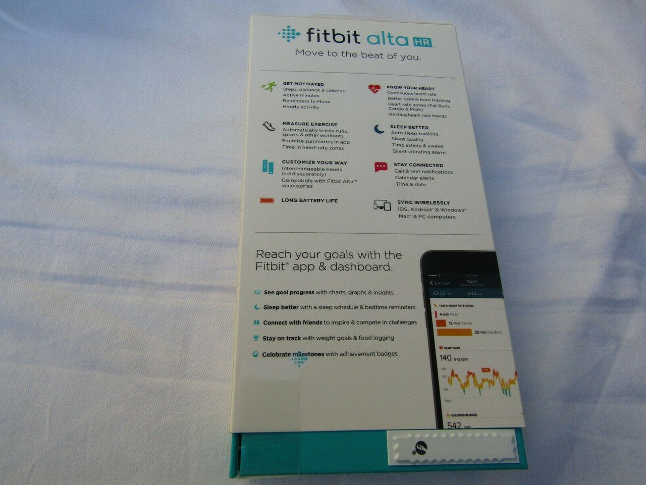 Fitbit 408SBKL Alta HR Activity Tracker - Large, Black