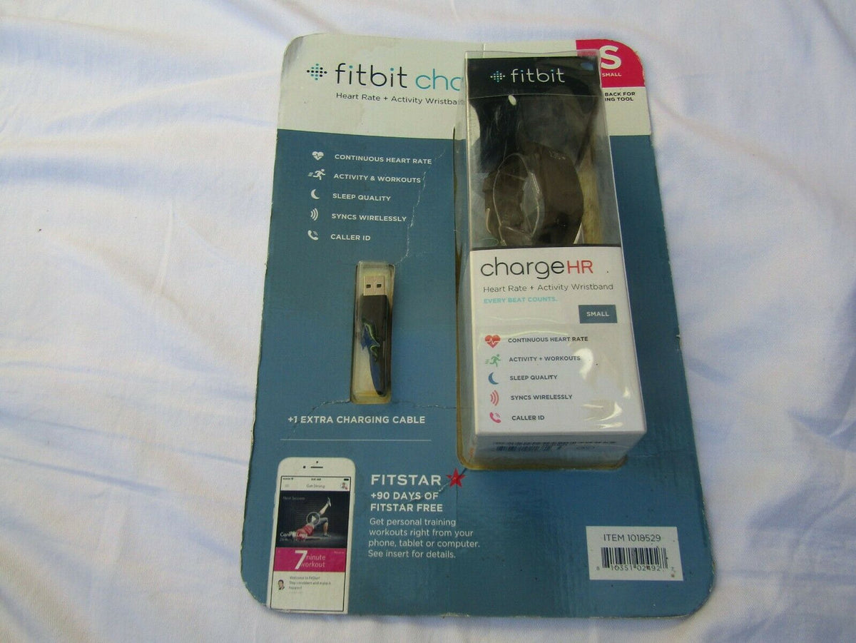 Fitbit Charge HR Wireless Activity Wristband Black Small (5.4 - 6.2 in)